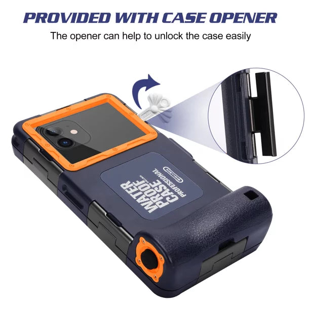 UrbanX Professional [15m/50ft] Swimming Diving Surfing Snorkeling Photo Video Waterproof Protective Case Underwater Housing for Samsung Galaxy M21s And all Phones Up to 6.9 Inch LCD with Lanyard