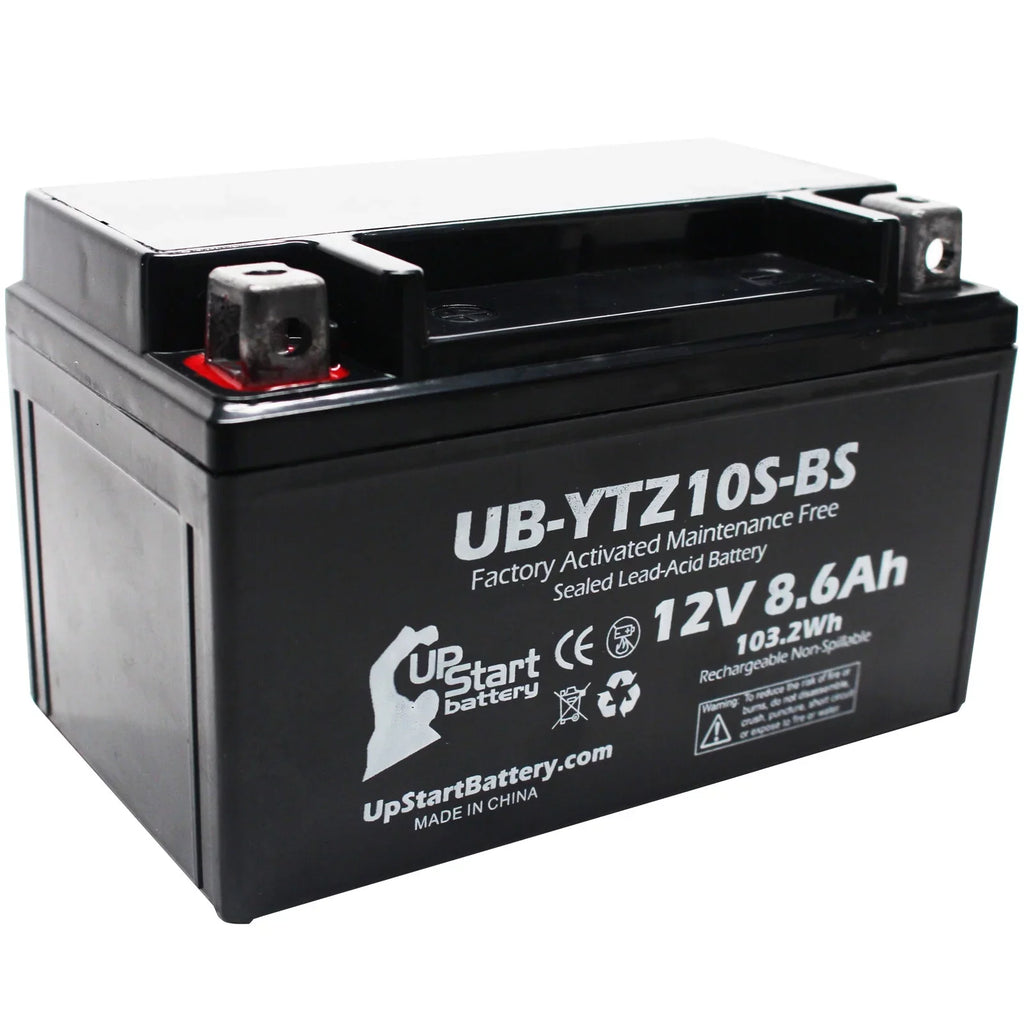 4-Pack UpStart Battery Replacement for 2011 Yamaha YZF-R1 1000CC Factory Activated, Maintenance Free, Motorcycle Battery - 12V, 8.6Ah, UB-YTZ10S-BS