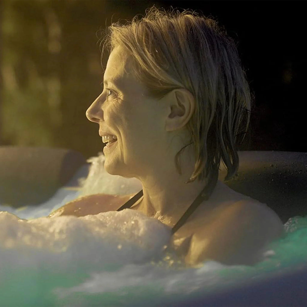 MSpa Oslo 6 Person Squared Hot Tub with Hydro Massage Jets Plus & LED Strip
