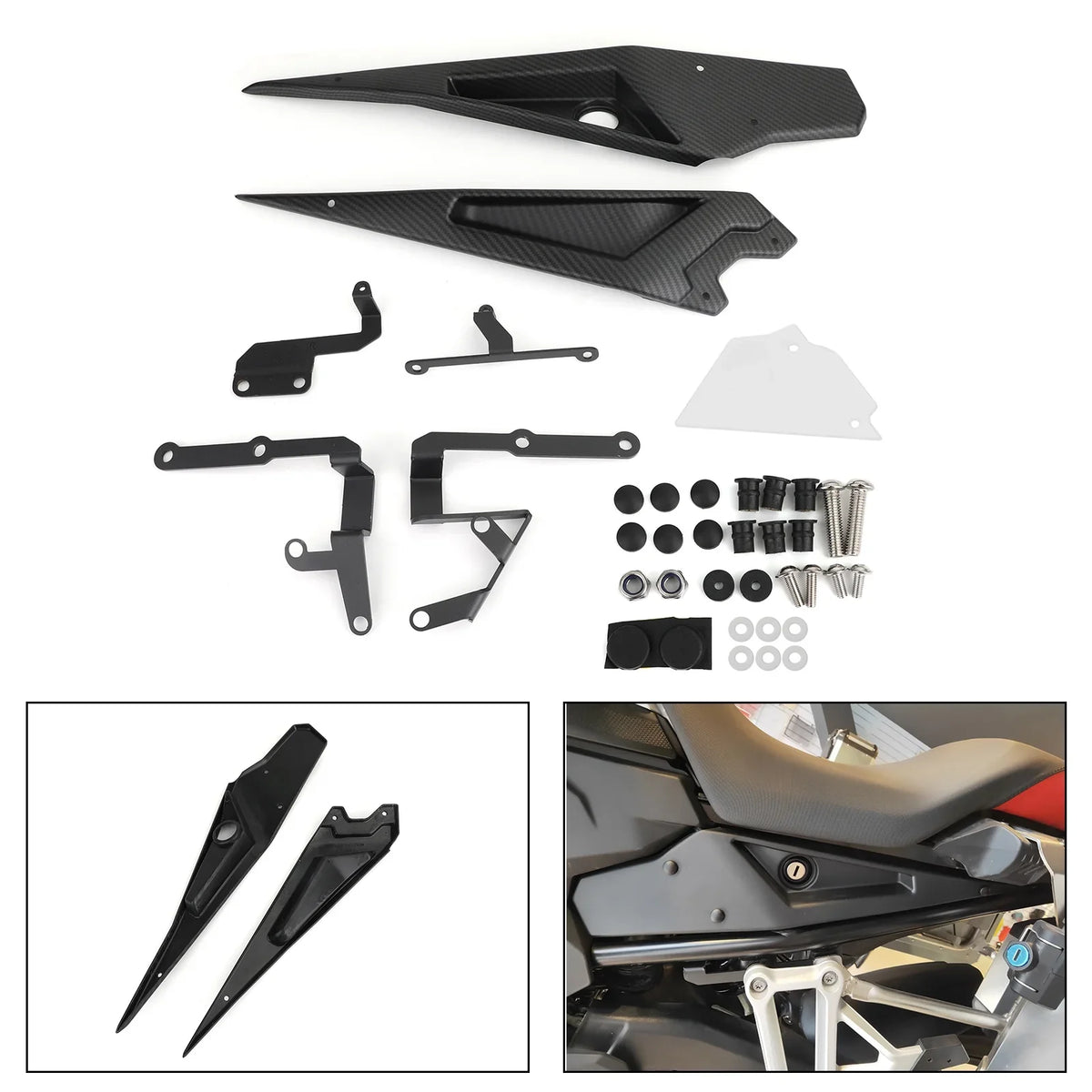 Frame Side Cover Trim Carbon For BMW F750GS F850GS 2018-2019