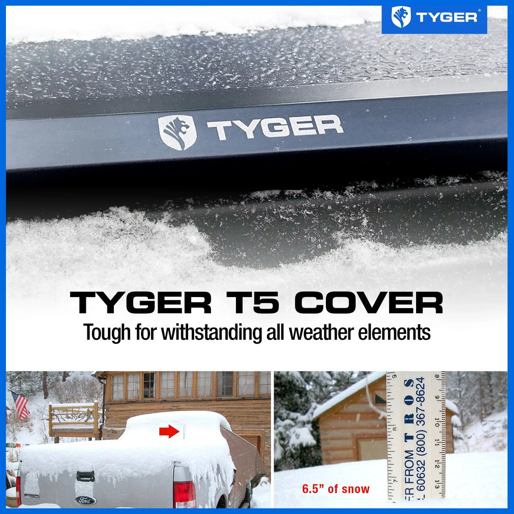 Tyger Auto T5 Alloy Hardtop Truck Bed Tonneau Cover Compatible with 2014-2018 Chevy Silverado / GMC Sierra 1500; 2015-2019 2500 HD 3500 HD; 2019 LD/Limited | 6'6" Bed | TG-BC5C3007 | Aluminum