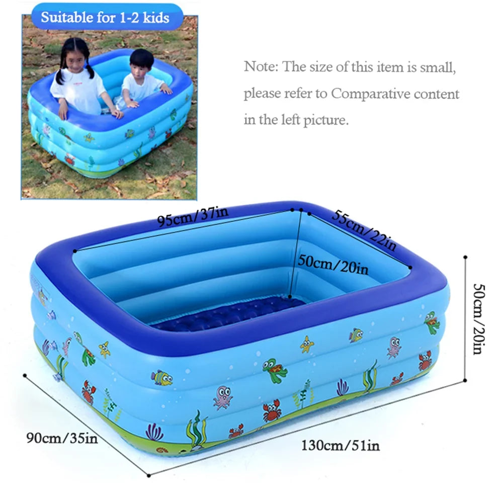 Eccomum Portable Swimming Pool Blow-up Baby Swimming Pool Outdoor Children Basin Kid Bathtub