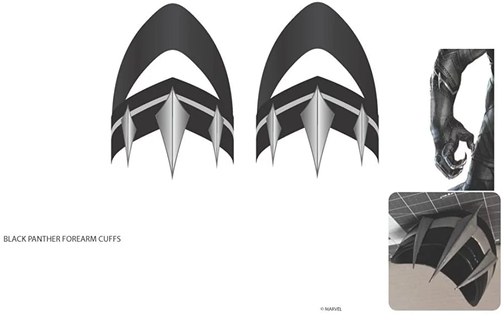 Black Panther Spike Cosplay Forearm Cuff Bracelets