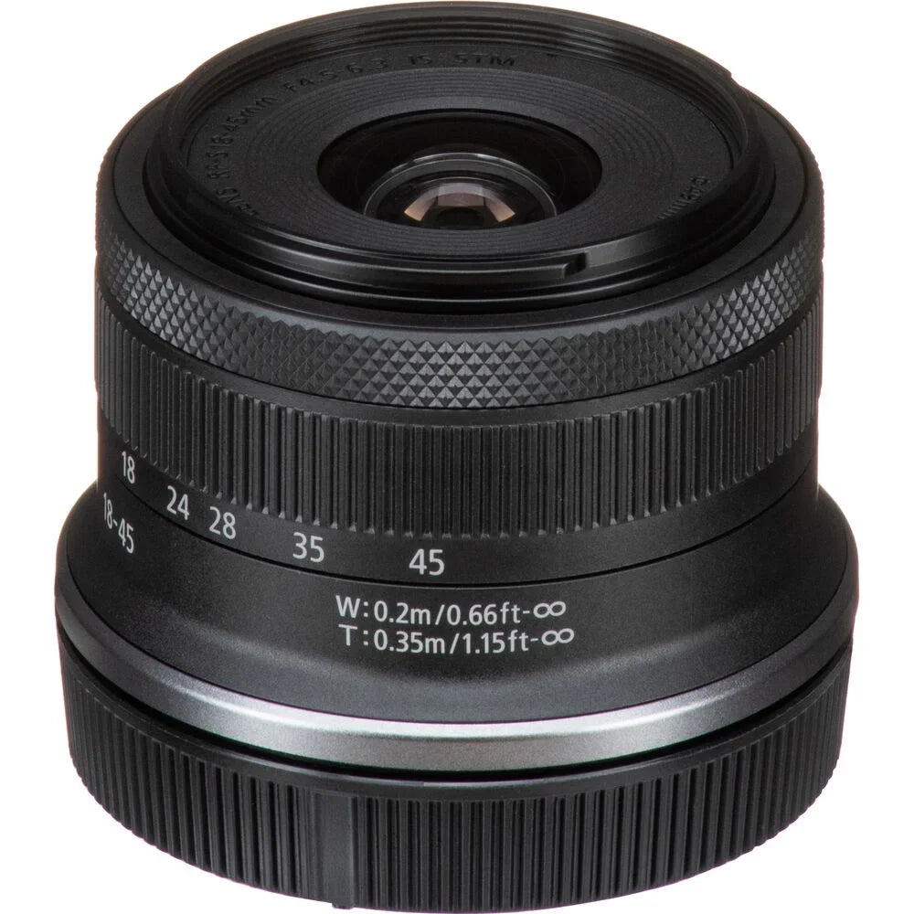 Canon RF-S 18-45mm f/4.5-6.3 IS STM Lens with 64GB Extreme Pro Card + More