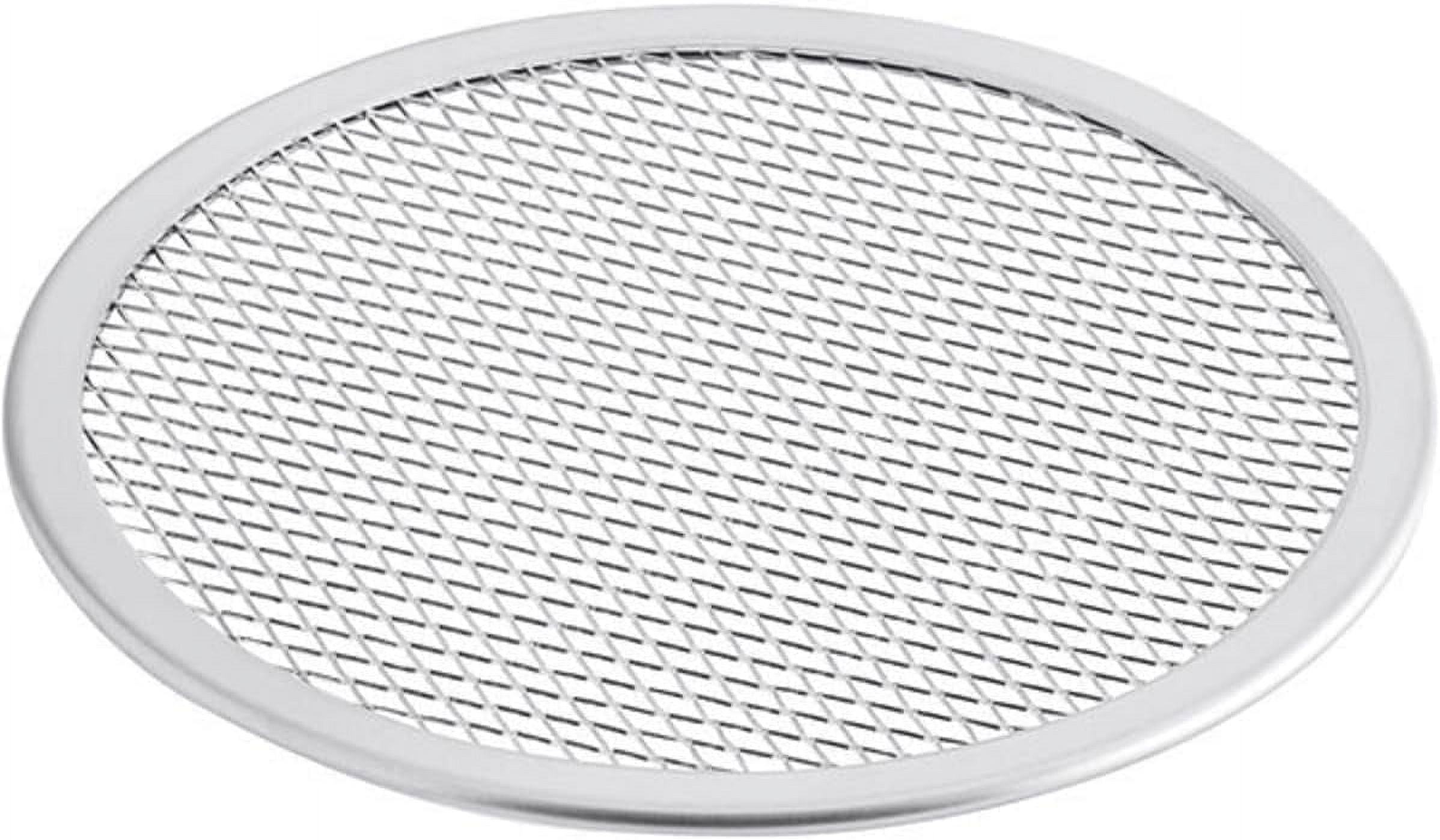TrueCraftware- Set of 2 Aluminum 19” Pizza Baking Screen Seamless Rim- Bakeware Pizza Screen Round Pizza Pan Tray Round Baking Tray for Home Kitchen Pizzeria & Restaurants
