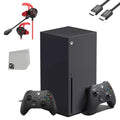 Pre-Owned Xbox Series X 16GB RAM Black Gaming Console With 2 Controller + G9 Earbuds With Microphone BOLT AXTION Bundle