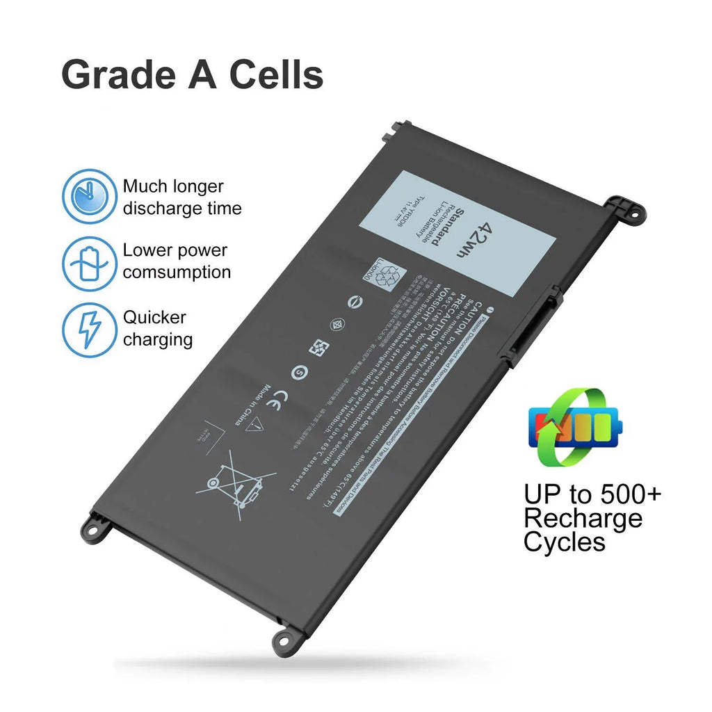 42Wh YRDD6 Laptop Battery for Inspiron 7586 5482 5485 5491 3310 3493 2in1