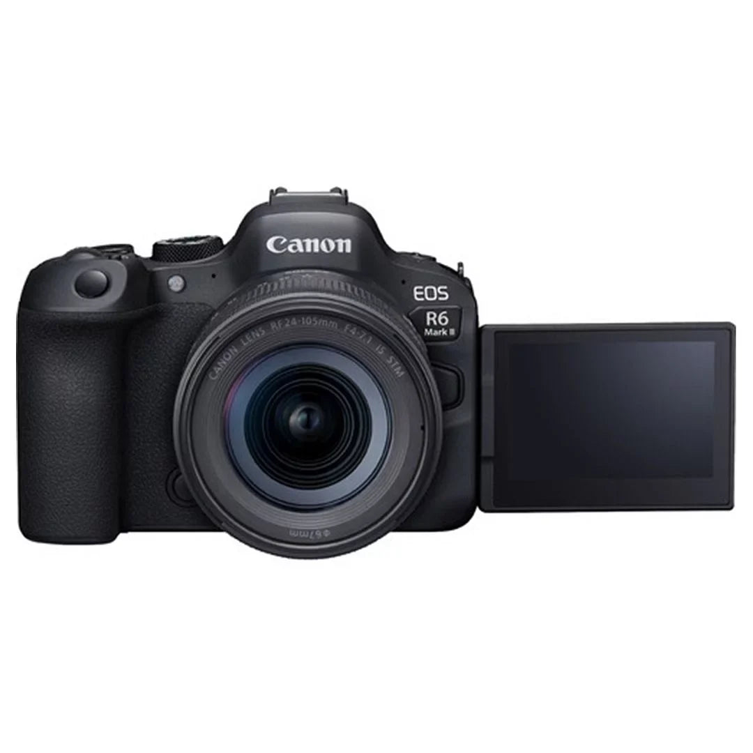 Canon EOS R6 Mark II Mirrorless Camera with RF 24-105mm Lens + Mount Adapter + 2 Pack SanDisk 32GB Memory Card + LED Flash + Case + ZeeTech Accessory