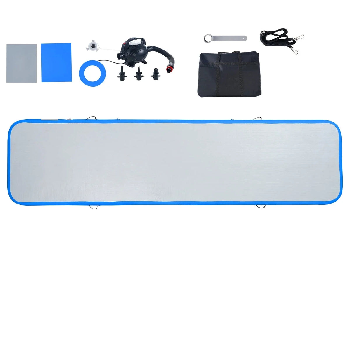 13ft Air Cushion Blow-up Gymnastics Training Vibrating Fitness Mat with Pump
