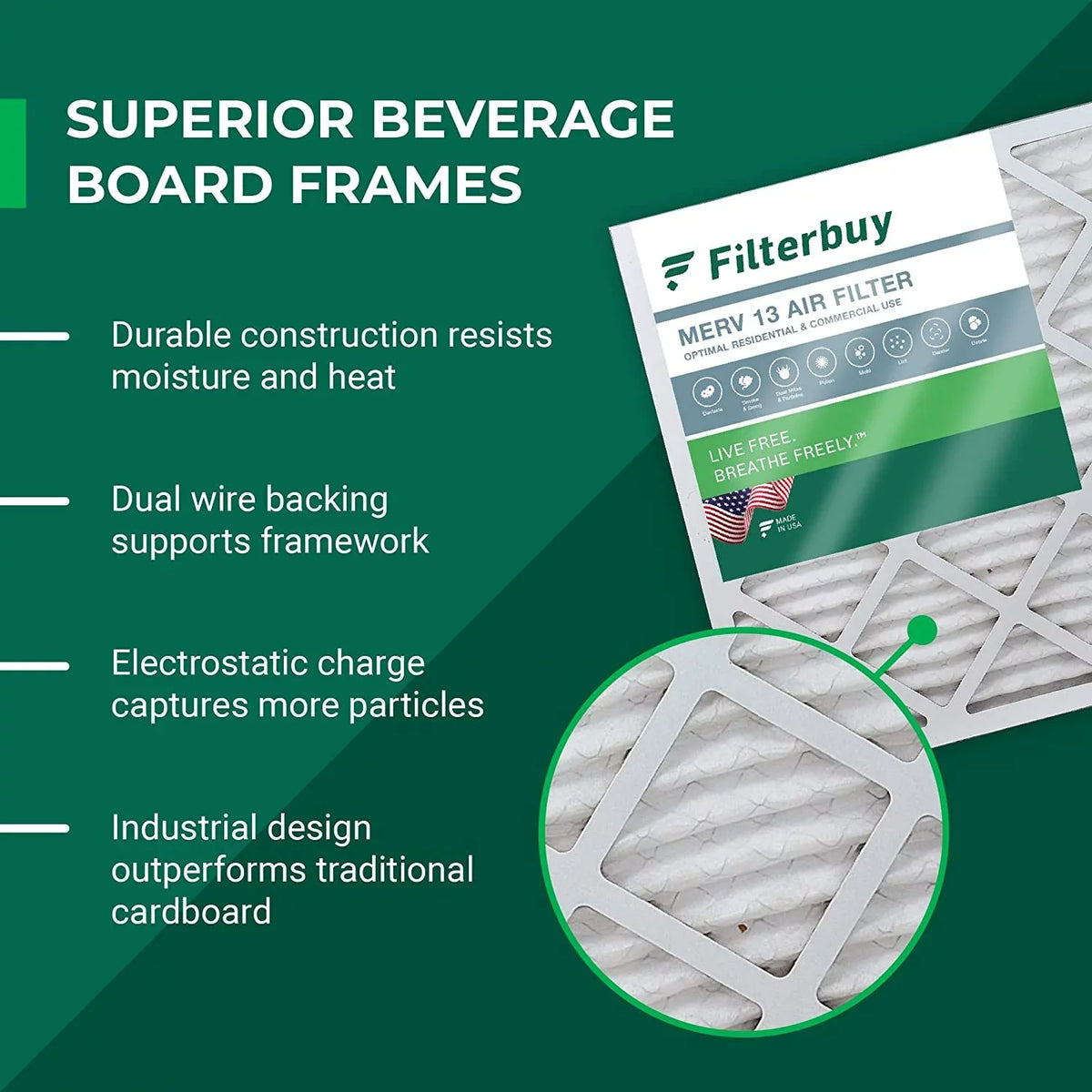 Filterbuy 12x24x4 MERV 13 Pleated HVAC AC Furnace Air Filters (12-Pack)