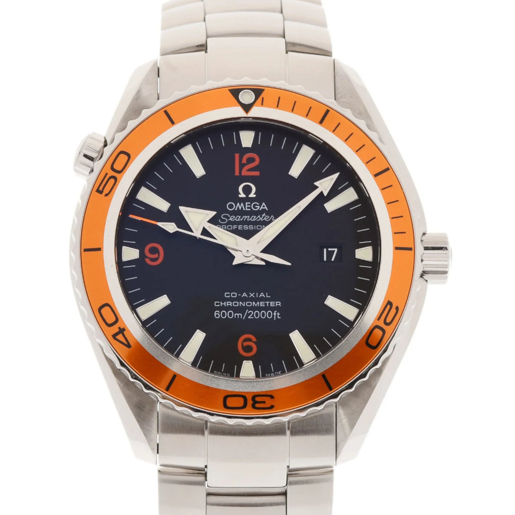 Pre-Owned OMEGA Seamaster Planet Ocean 600 Co-Axial 2208.5 Men's SS Watch Automatic Black Dial (Good)