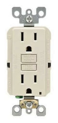 Leviton SmartlockPro 15 amps 125 volt Duplex Light Almond GFCI Outlet 5-15R 1 pk