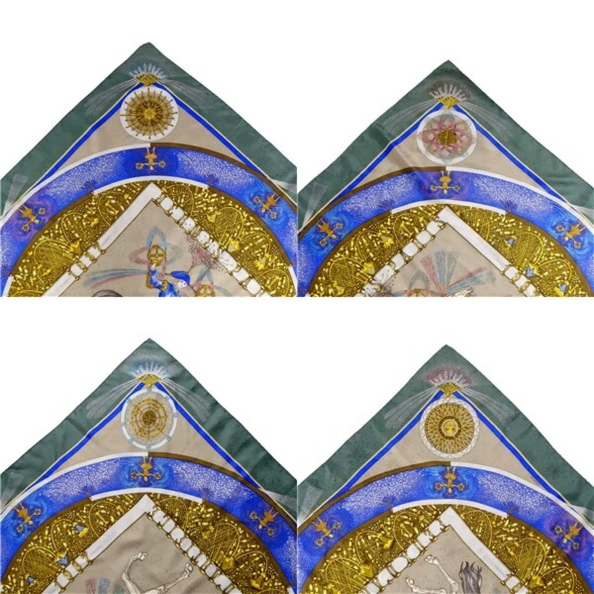 Pre-Owned HERMES Scarf Muffler Carre90 FEUX D'ARTIFICE Fireworks Silk Women's Multicolor (Good)