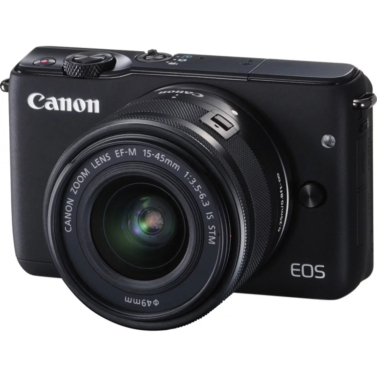 Canon EOS M10 18 Megapixel Mirrorless Camera with Lens, 0.59", 1.77", Black