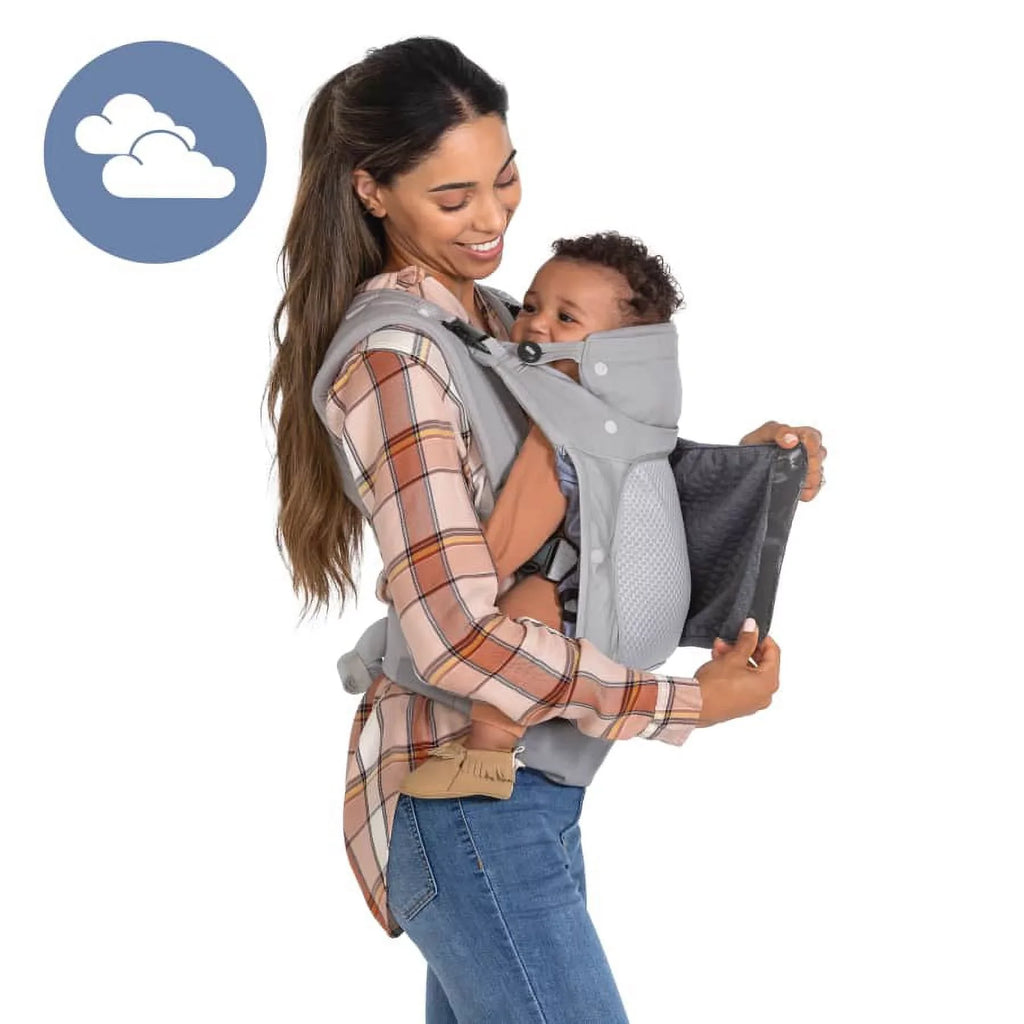 Infantino in-Season-5 Layer Ergonomic Baby Carrier, 4-Position, 8-40lb, Unisex, Gray