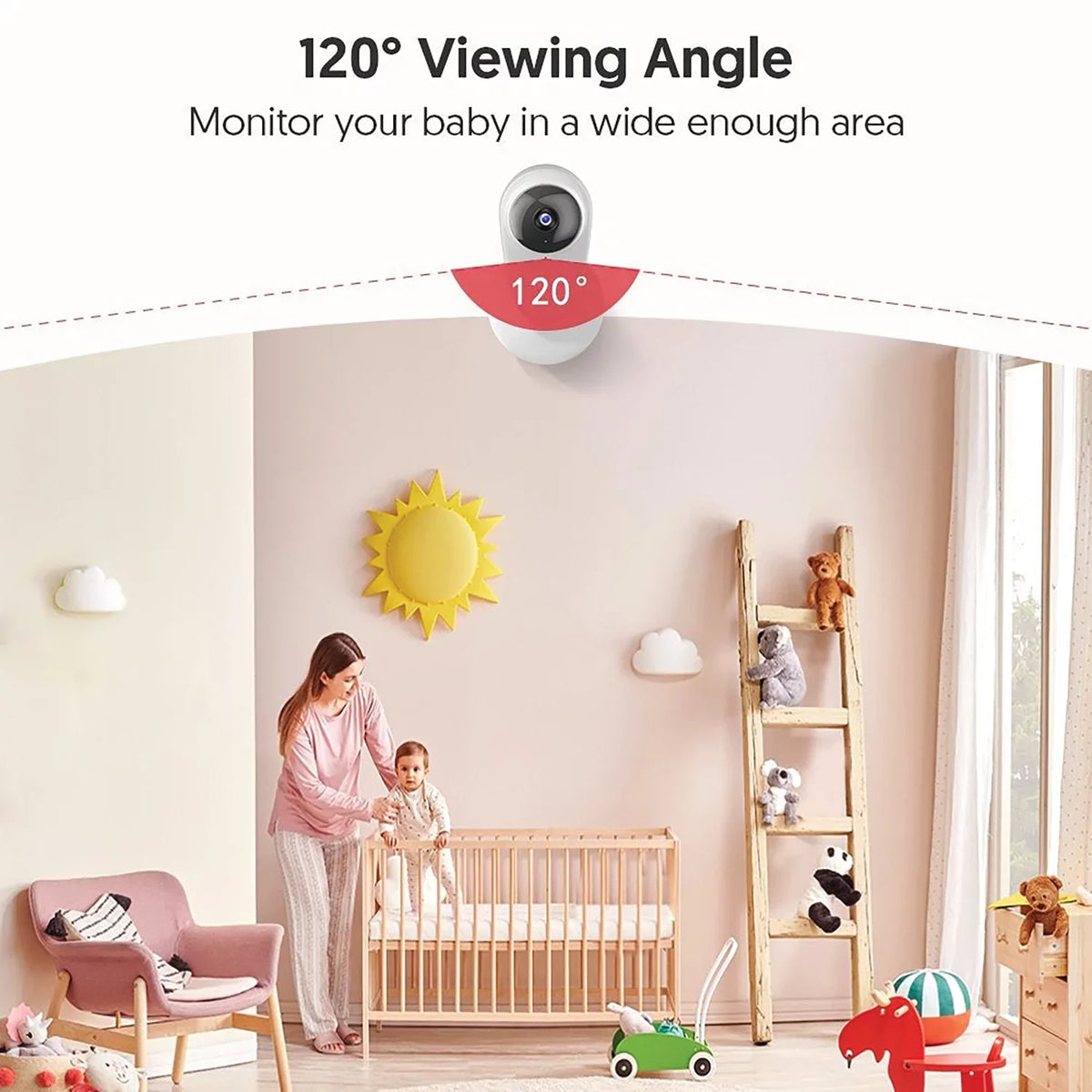 Victure Wi-Fi Enabled, 1080P Indoor Smart Home Security Camera with Color Night Vision, White, 2 Pack