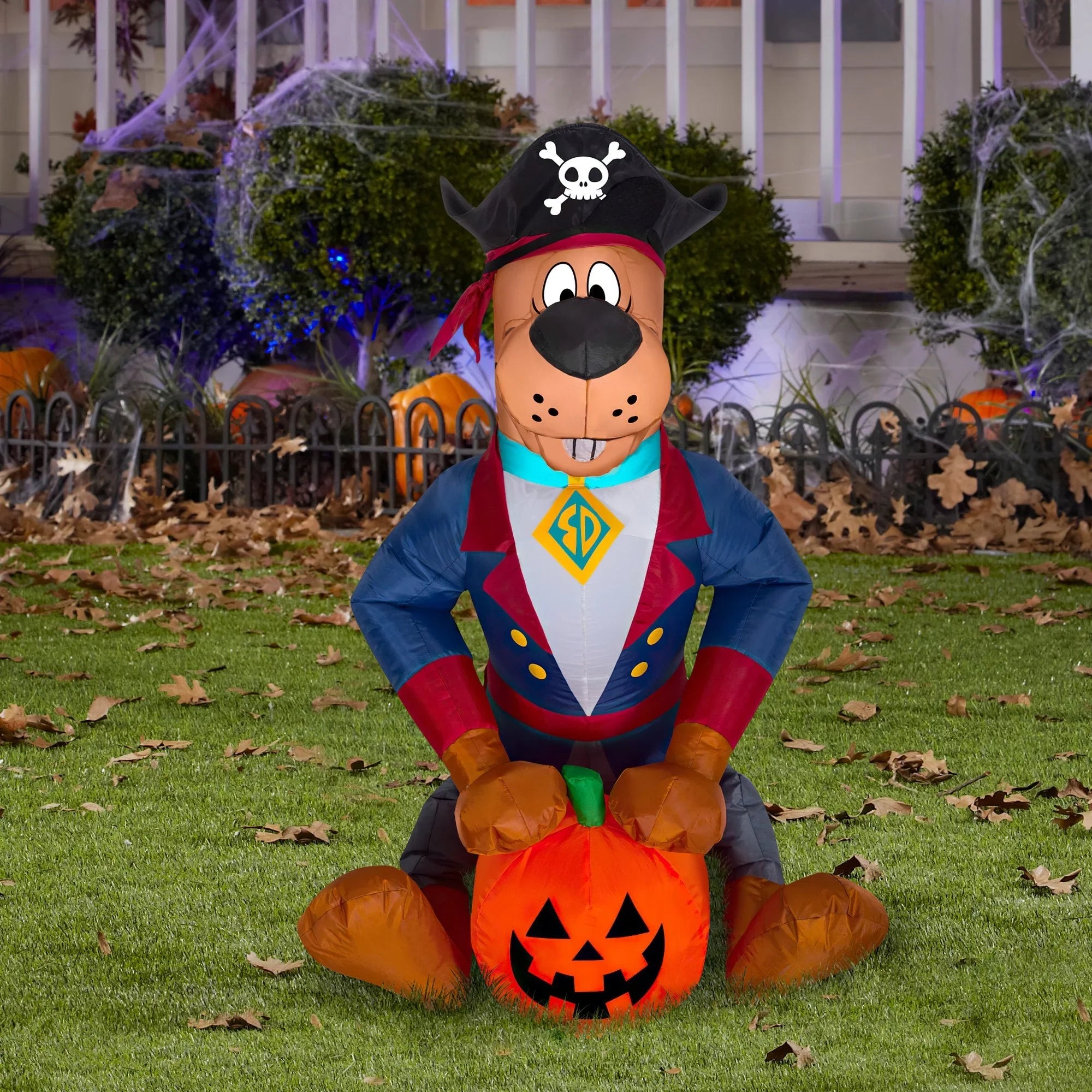 Gemmy Airblown Blow-up Scooby as Pirate WB, 3 ft Tall, Multicolored