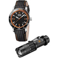 Men's Watch/LED Flashlight Set