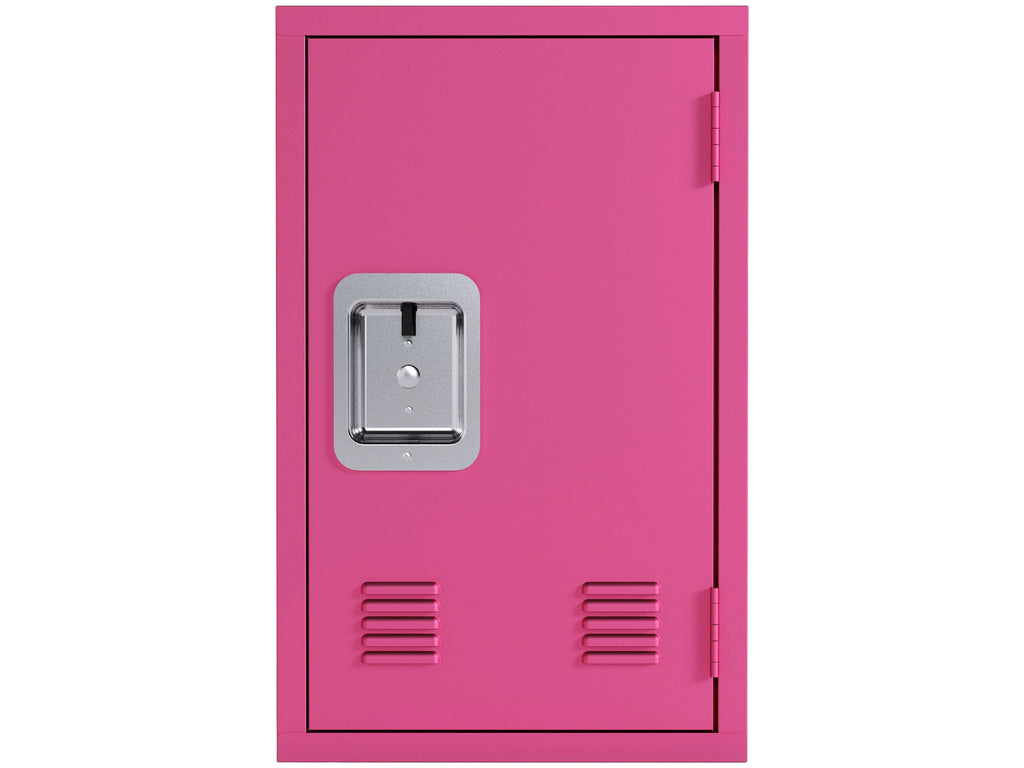 24" H Locker Storage Cabinet, Metal Locker Storage Cabinet with 1 Doors, Small Metal Locker,Lockable Storage Cabinet,for Employees,Office,Kids Locker - Assembly Required (Rose Red),Easy Assembly