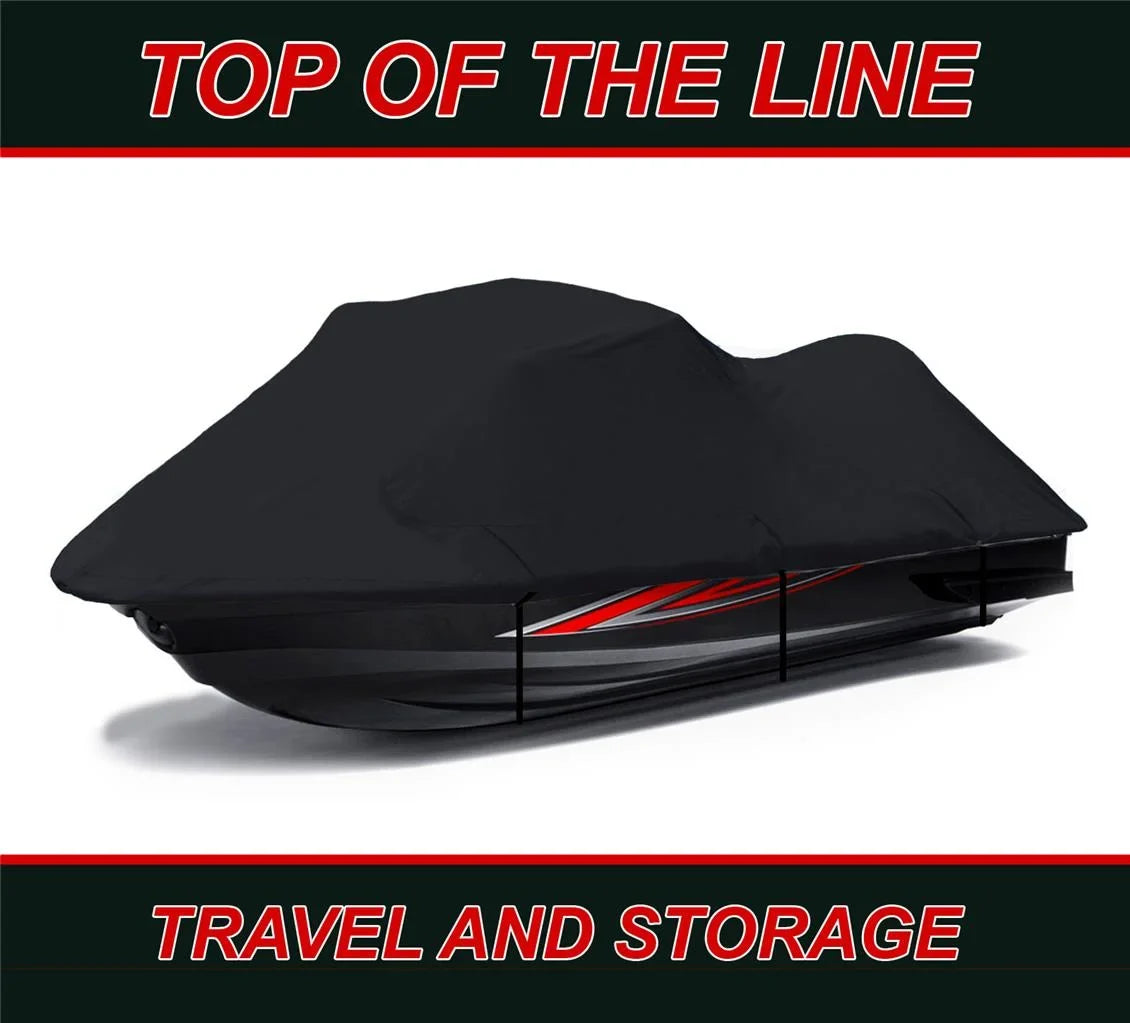 BLACK 600 DENIER JetSki Cover Compatible for JET SKI COVER Kawasaki STX-15F 2018 2019 2020
