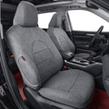 Coverdream Custom Fit Highlander Car Seat Covers for Toyota Highlander 2014 2015 2016 2017 2018 2019 - Three Row,Second Row 40/60 Split,Polyester (Full Set,Gray)