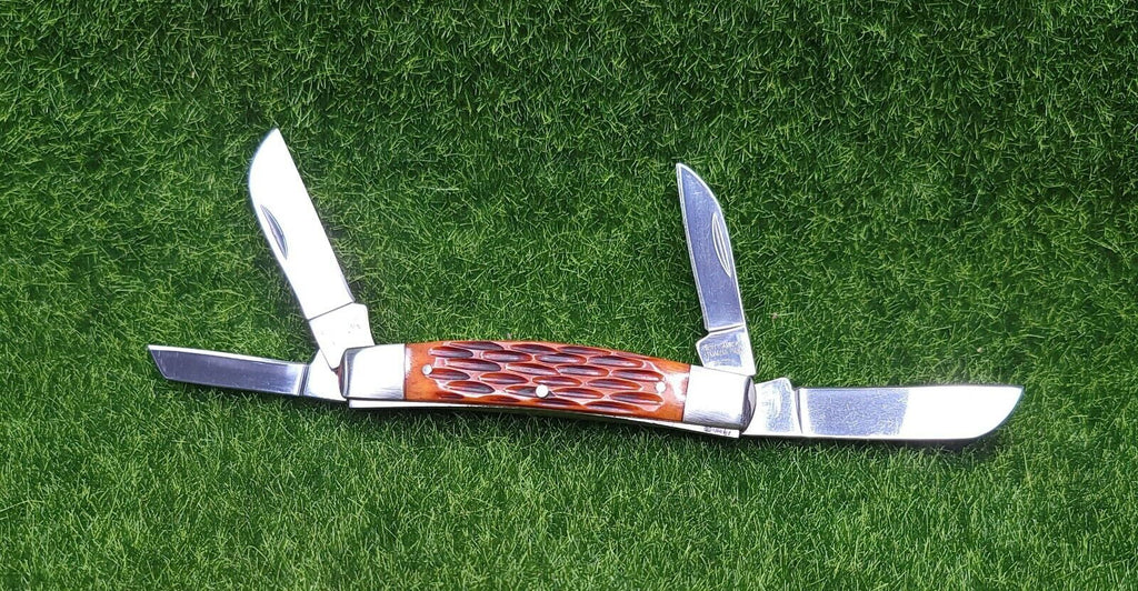BOKER TRADITIONAL SERIES KNIFE SET 2.12" CARBON STEEL DROP POINT BONE