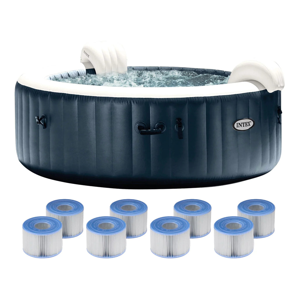 Intex PureSpa Plus Blow-up Bubble Jet Spa & Replacement Filters (6 Pack)