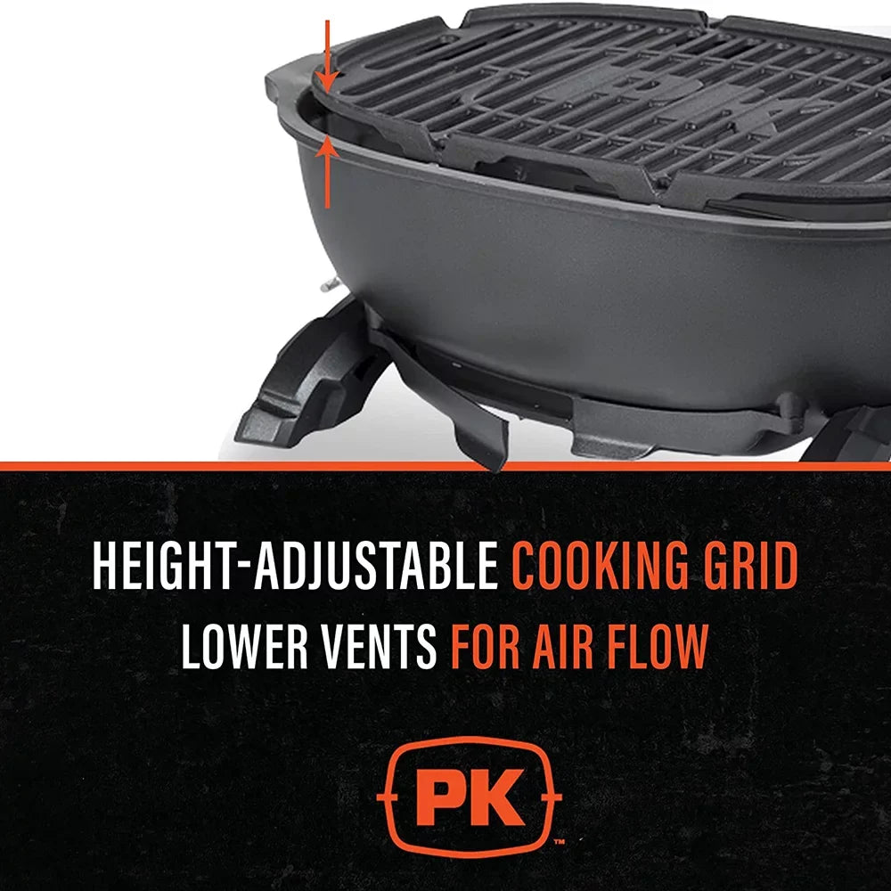 PK Grills 17 in. PKGO Hibachi Charcoal Grill Orange