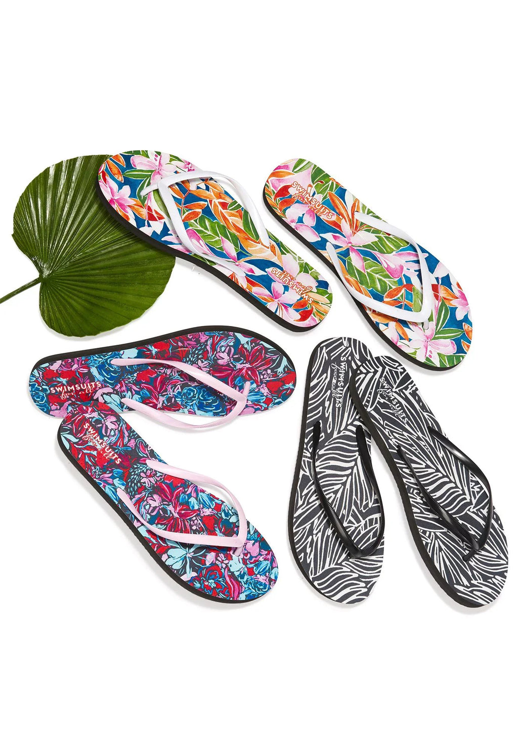 Swimsuits for All Women's Plus Size Flip Flops - 7 M, Summer Tropic