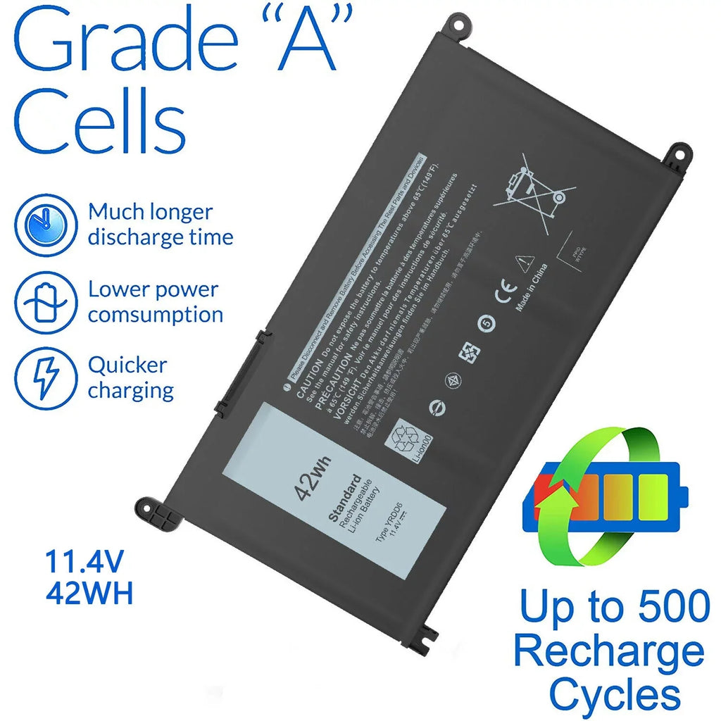 42Wh YRDD6 Laptop Battery for Inspiron 7586 5482 5485 5491 3310 3493 2in1
