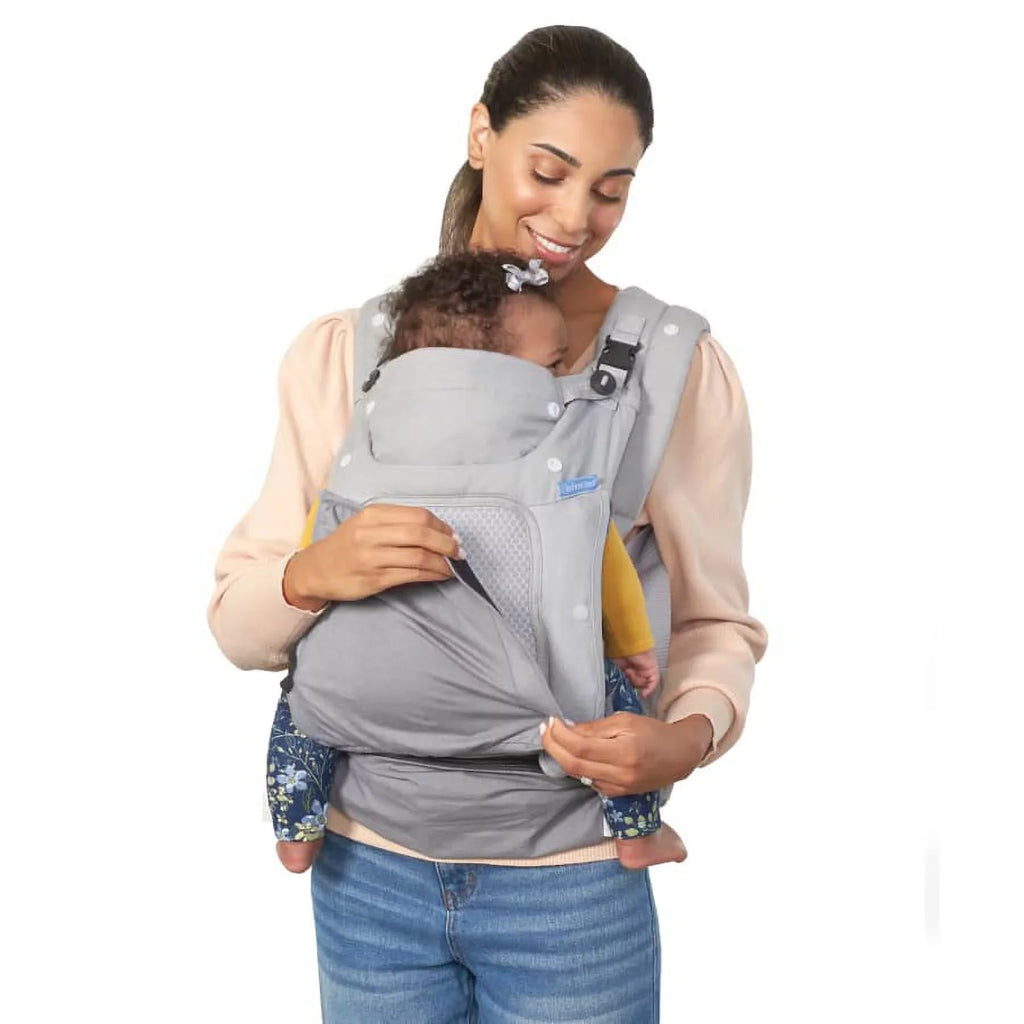 Infantino in-Season-5 Layer Ergonomic Baby Carrier, 4-Position, 8-40lb, Unisex, Gray