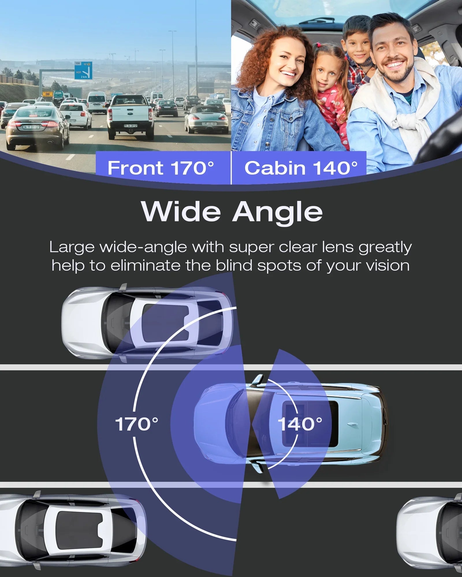 TOGUARD Dash Cam 1080P FHD 1.5 Inch LCD Display Car Camera ,IR Night Vision Car Camera ,Parking Mode, G-Sensor, Loop Recording, HDR