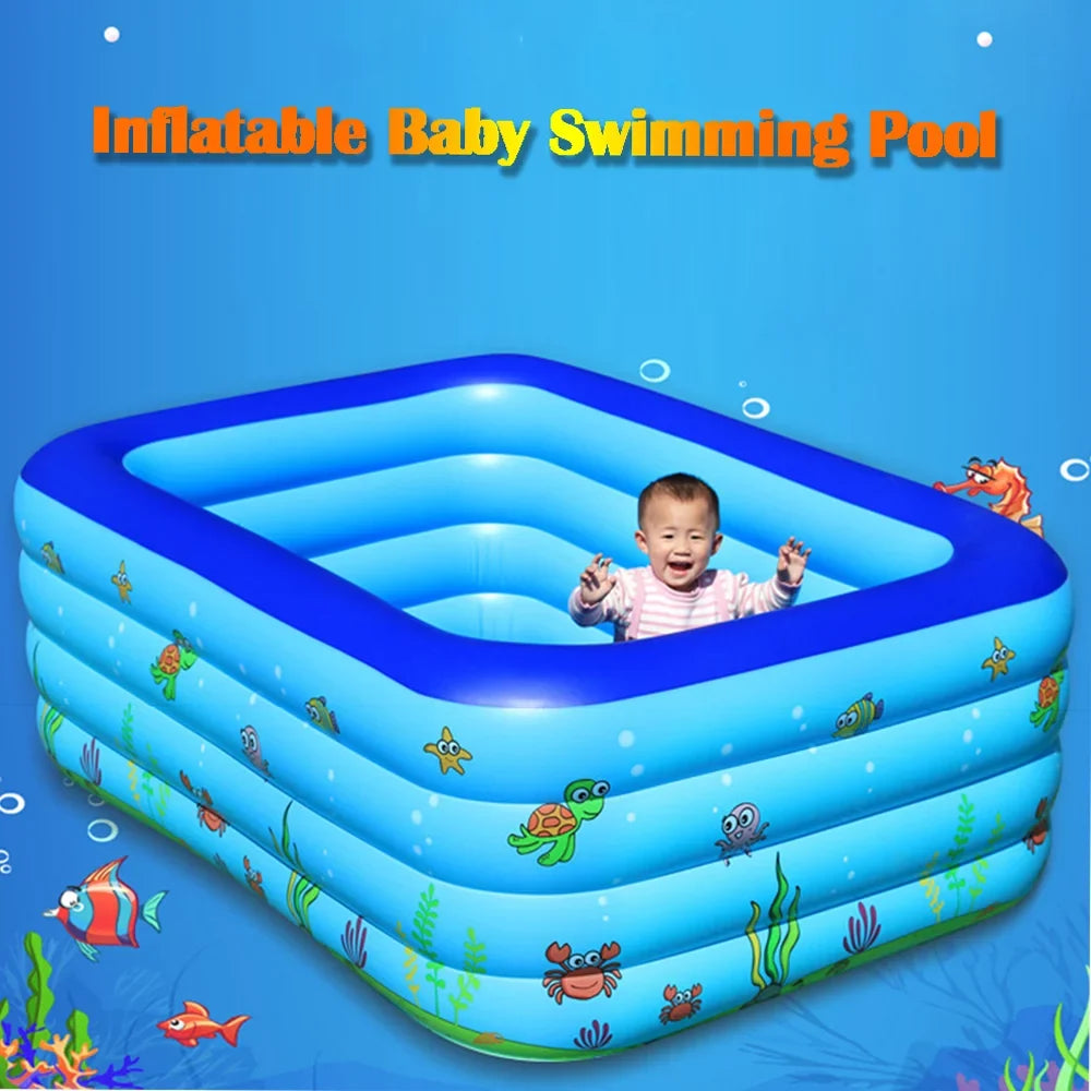 Eccomum Portable Swimming Pool Blow-up Baby Swimming Pool Outdoor Children Basin Kid Bathtub
