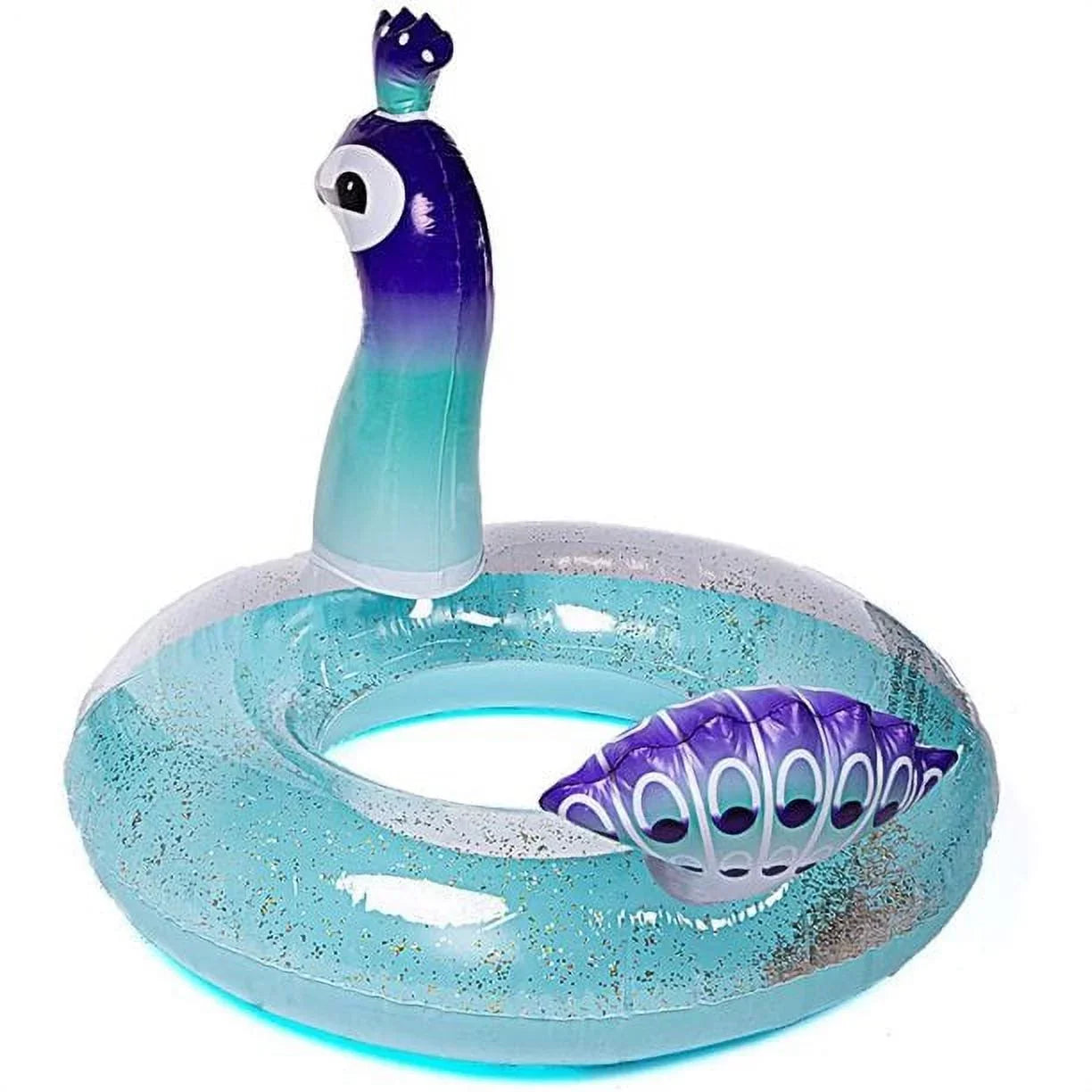 Cherry Air-filled Swimming Pool Glitter Float Toys Peacock Designed with Fast Valves Summer Fun Beach Party Lounge Raft Decorative Water Game for Kids | 48 Inch