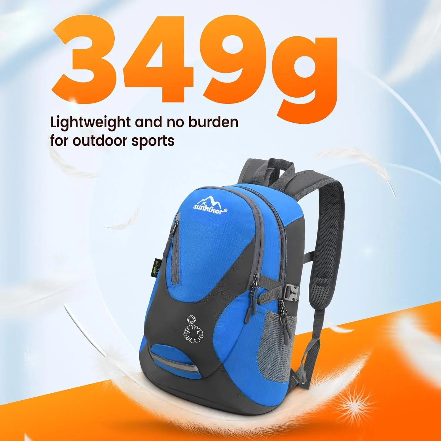 sunhiker Cycling Hiking Backpack Water Resistant Travel Backpack Lightweight SMALL Daypack M0714 Small Blue