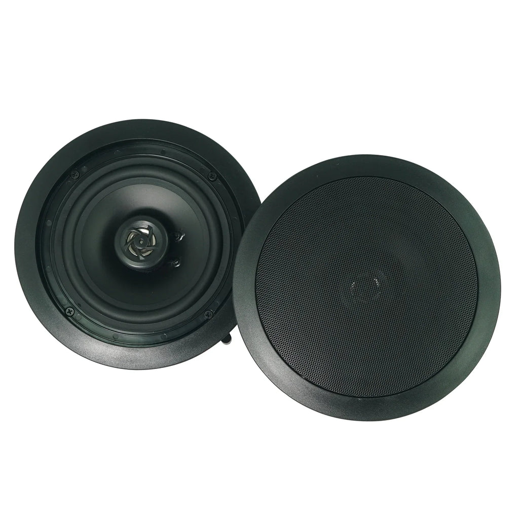 6-Zone Home Audio Receiver+(6) 3.5" Black Cube+(2) JBL Pendant+Ceiling Speakers