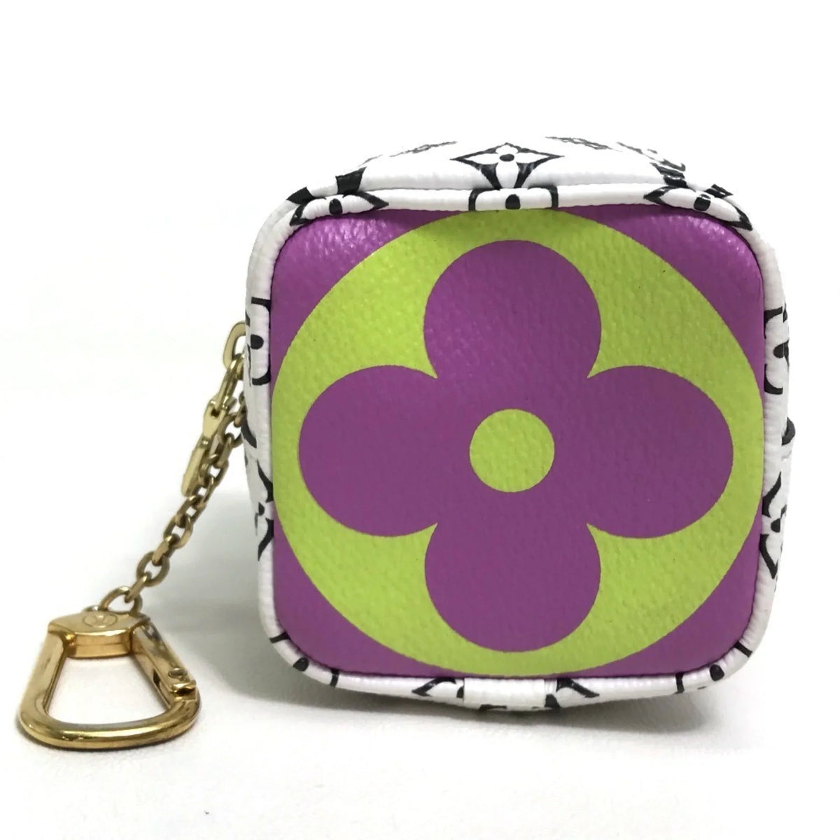 Pre-Owned LOUIS VUITTON M67669 Monogram Giant Portomone Cube Accessory Pouch Canvas Women's White/Multicolor (Good)