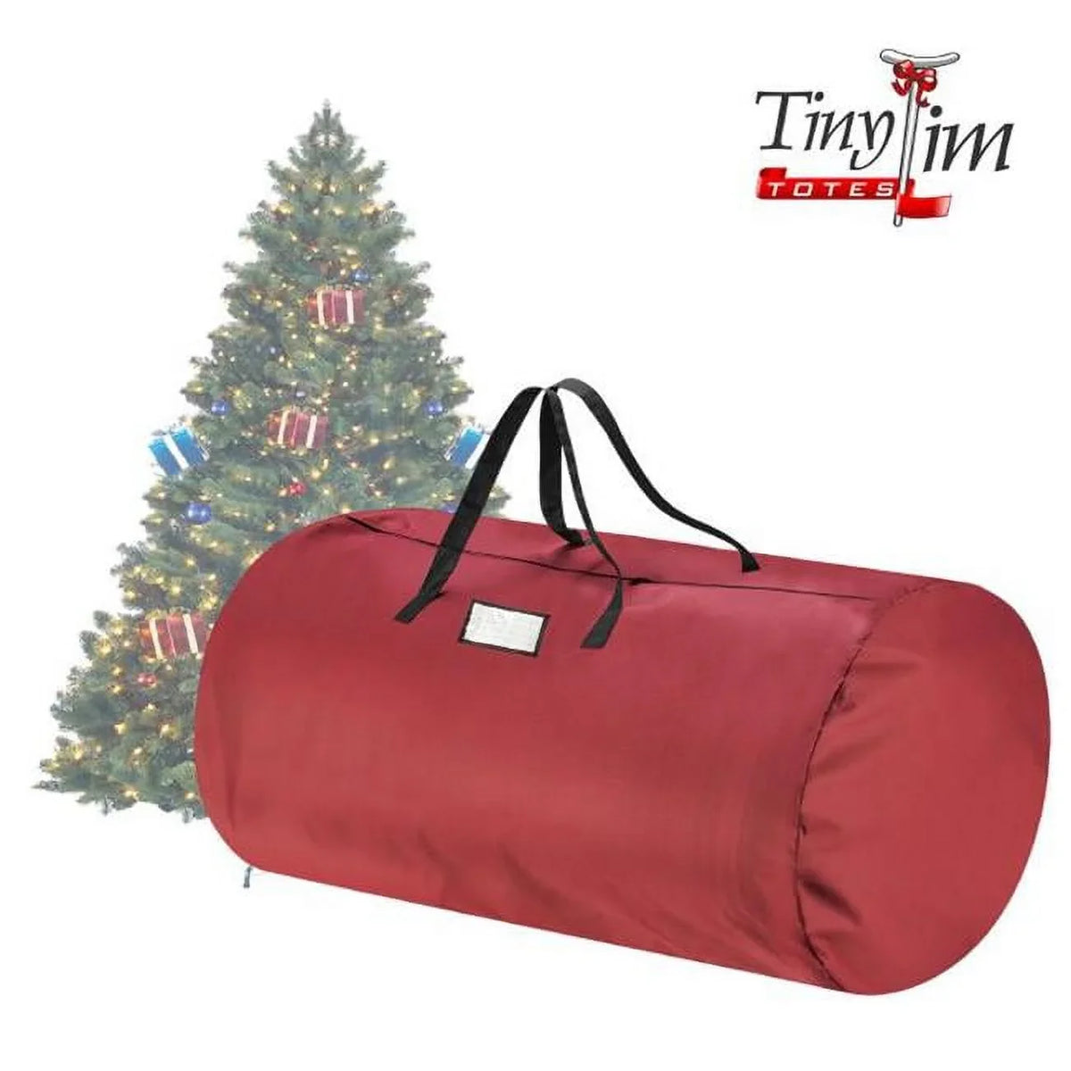 Tiny Tim Totes 83-DT5563 5700 Canvas Christmas Tree Storage Bag - Extra Large - 12 ft. Tree - Red