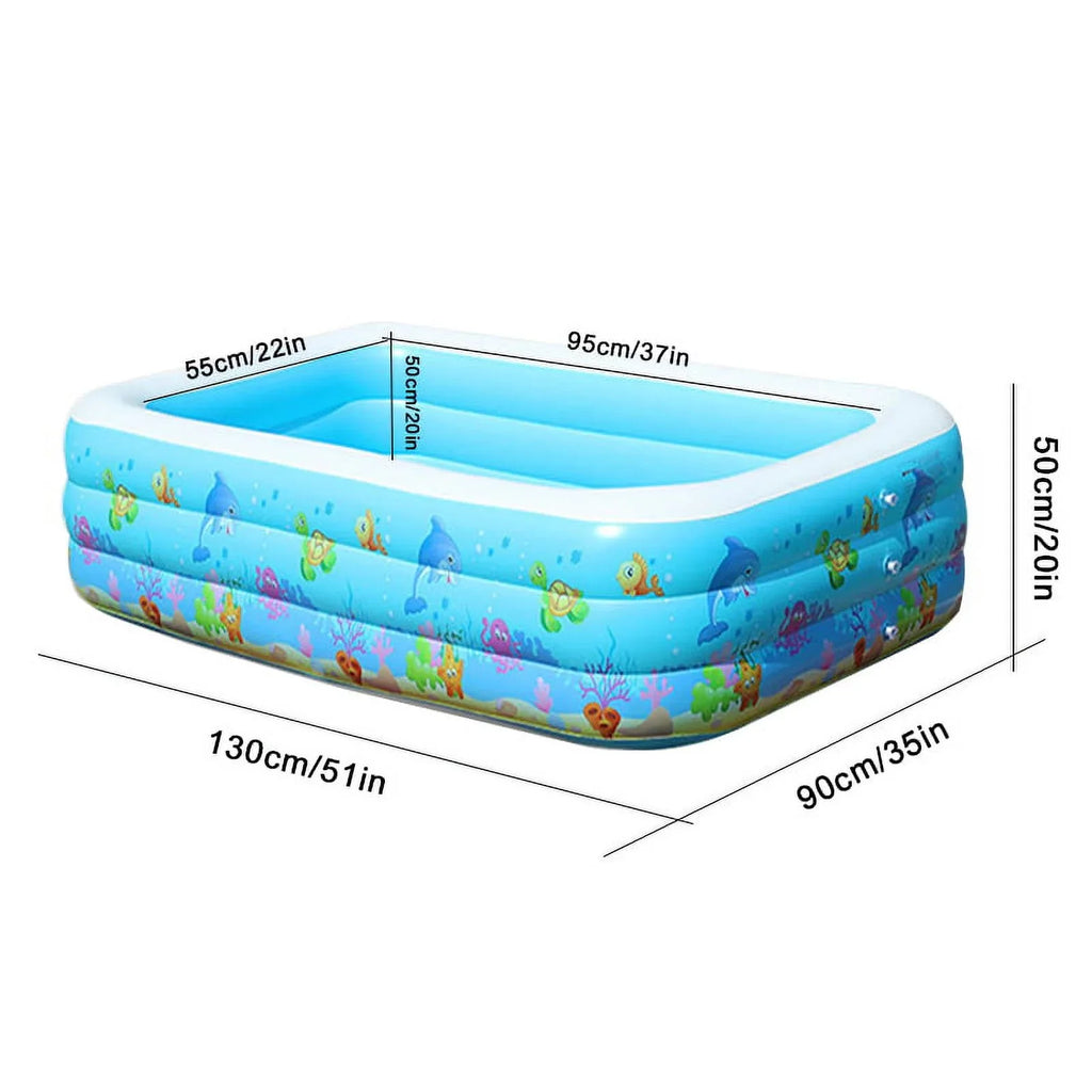Eccomum Portable Swimming Pool Blow-up Baby Swimming Pool Outdoor Children Basin Kid Bathtub