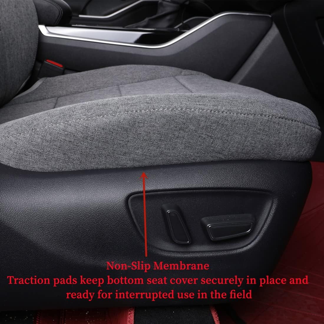 Coverdream Custom Fit Highlander Car Seat Covers for Toyota Highlander 2014 2015 2016 2017 2018 2019 - Three Row,Second Row 40/60 Split,Polyester (Full Set,Gray)