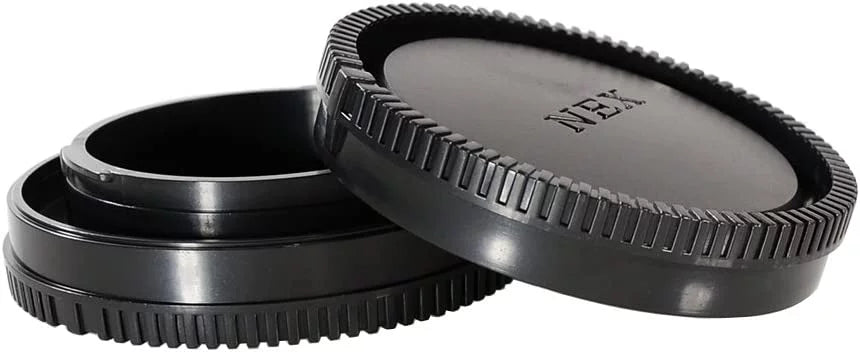 CamDesign Body Cap & Camera Rear Len Cover Set Compatible with Sony E-Mount NEX Cameras A7II,III A7R III A9 A7 A7R A7S