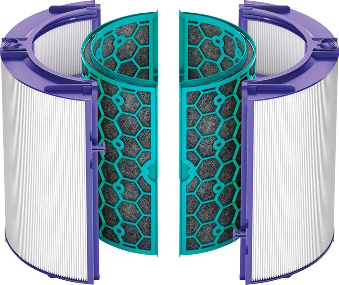 Dyson Genuine Air Purifier Replacement Filter (HP04, TP04, DP04,) 360° Glass HEPA and Activated Carbon Filter - Purple/White