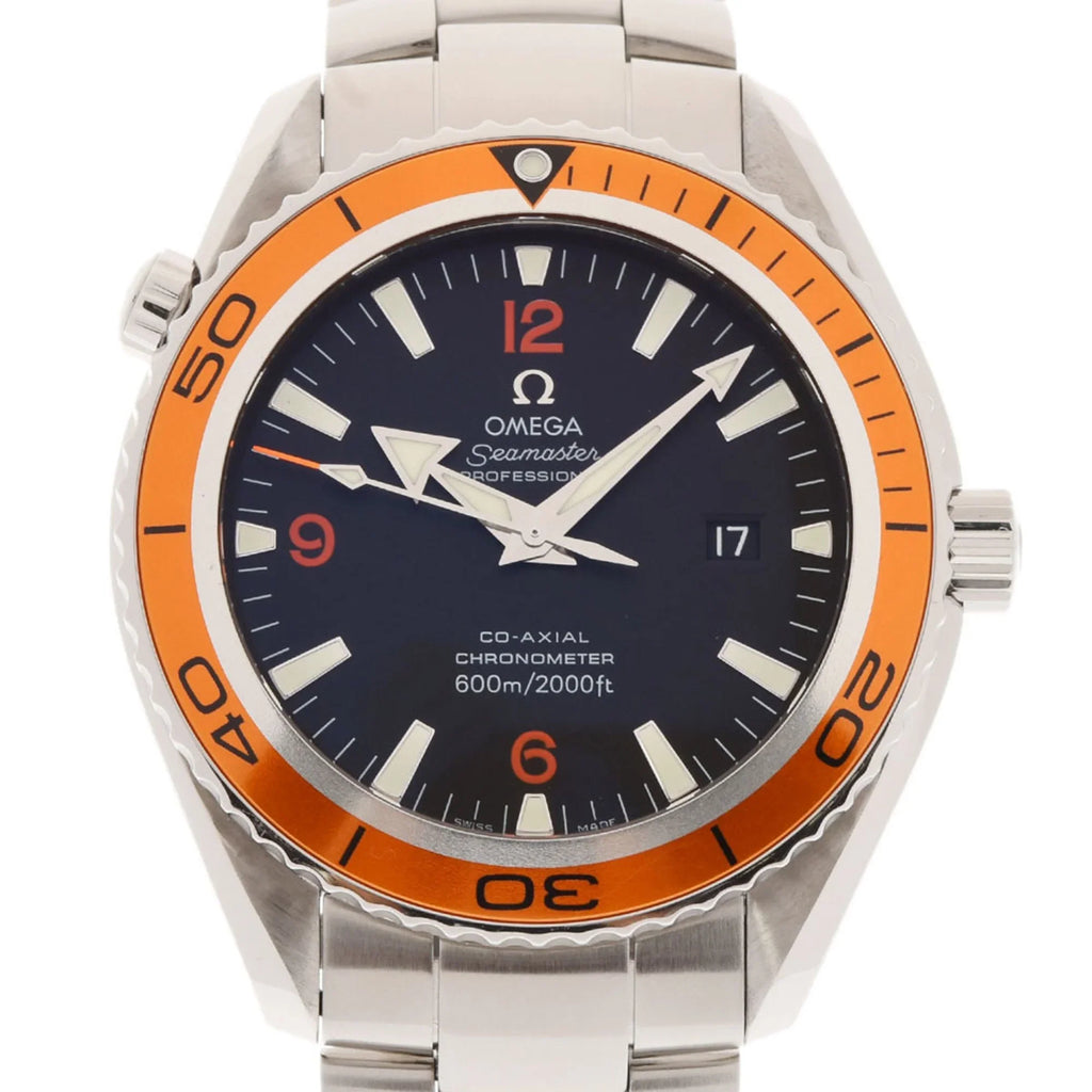 Pre-Owned OMEGA Seamaster Planet Ocean 600 Co-Axial 2208.5 Men's SS Watch Automatic Black Dial (Good)