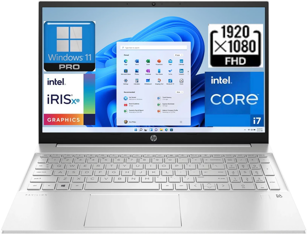 2023 Pavilion 15 Business Laptop[Windows 11 Pro], 15.6 FHD Display, 13th Gen Intel 10-Core i7-1355U up to 5.0Ghz,32GB RAM, 1TB PCIe SSD, Intel Iris Xe Graphics, Numeric Pad, Wi-Fi 6, 5.3 Wireless