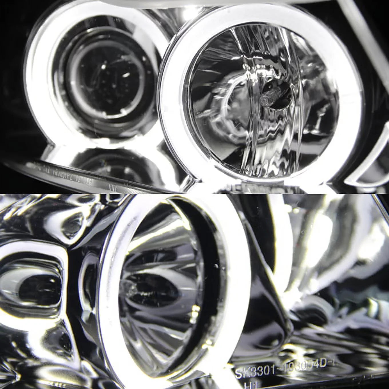 [Eye Lid] Fits 06-08 BMW E90 3-Series Sedan Smoked Halo LED Projector Headlights Fits select: 2007-2008 BMW 328, 2006 BMW 325