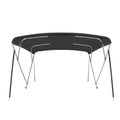 Bimini Top Boat Cover 4 Bow 46" H 67" - 72" W 8' Long Solution Dye Black