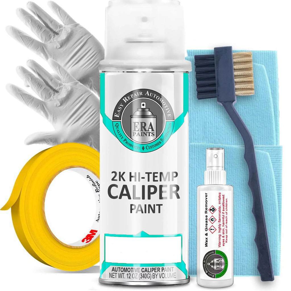 ERA Paints Teal Brake Caliper Coating Kit With Omni-Curing Catalyst - 2K Aerosol High Gloss Chemical Resistant and Extremely Durable Against Color Fade and Brake Fluid