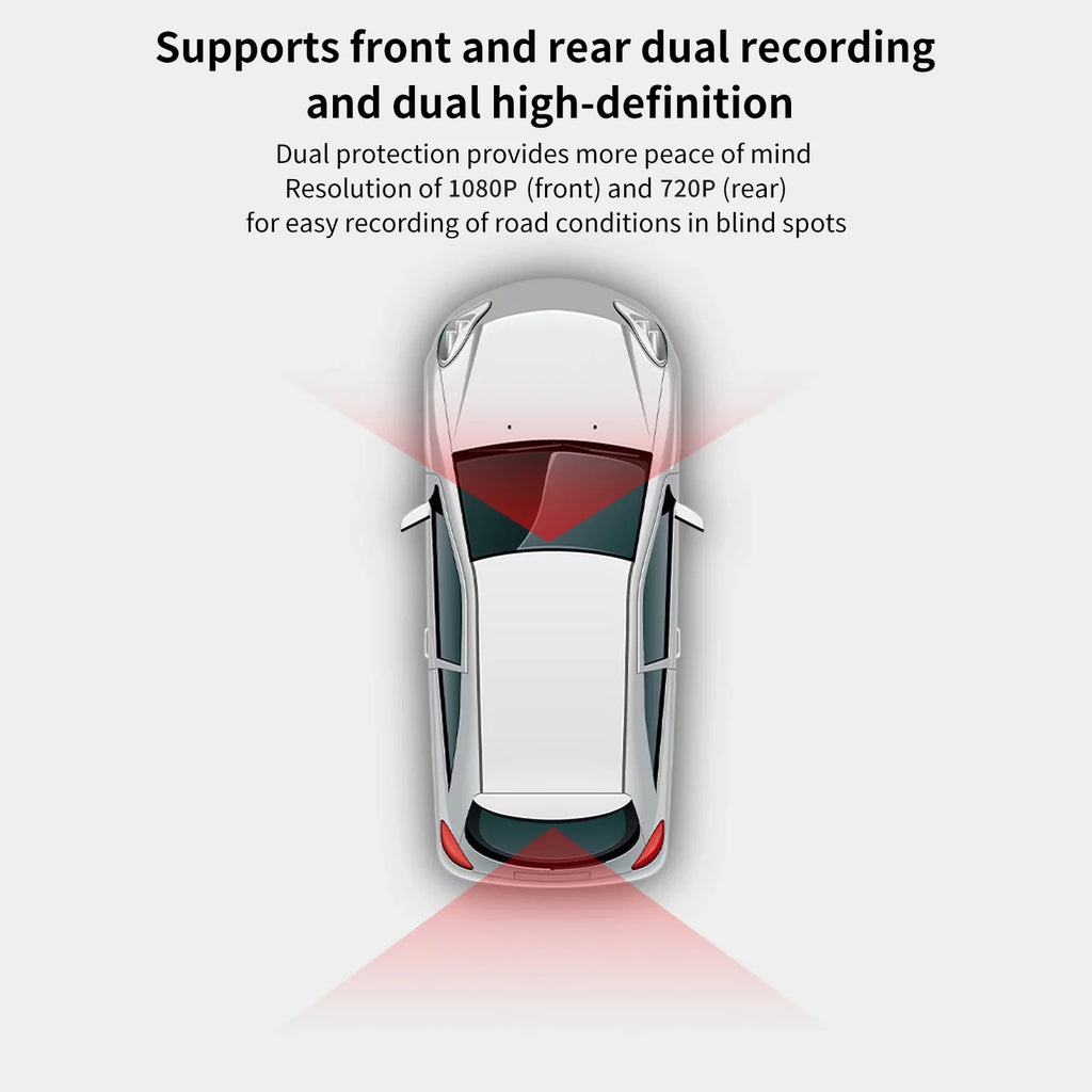 Dazzduo Dash Camera,Cam 1080P 720P Loop DOL-Type Rear DVR 1080P 720P Rear Dash Cam 1080P Rear Dual DVR Hidden Camera
