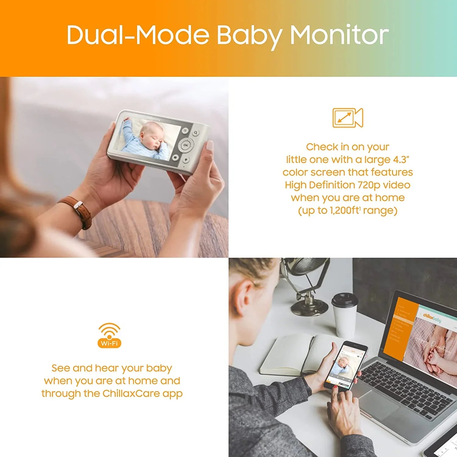 CHILLAX Giraffe Pro Smart Baby Monitor Full HD WiFi Camera 2-Way Audio Night Vision by HogoR