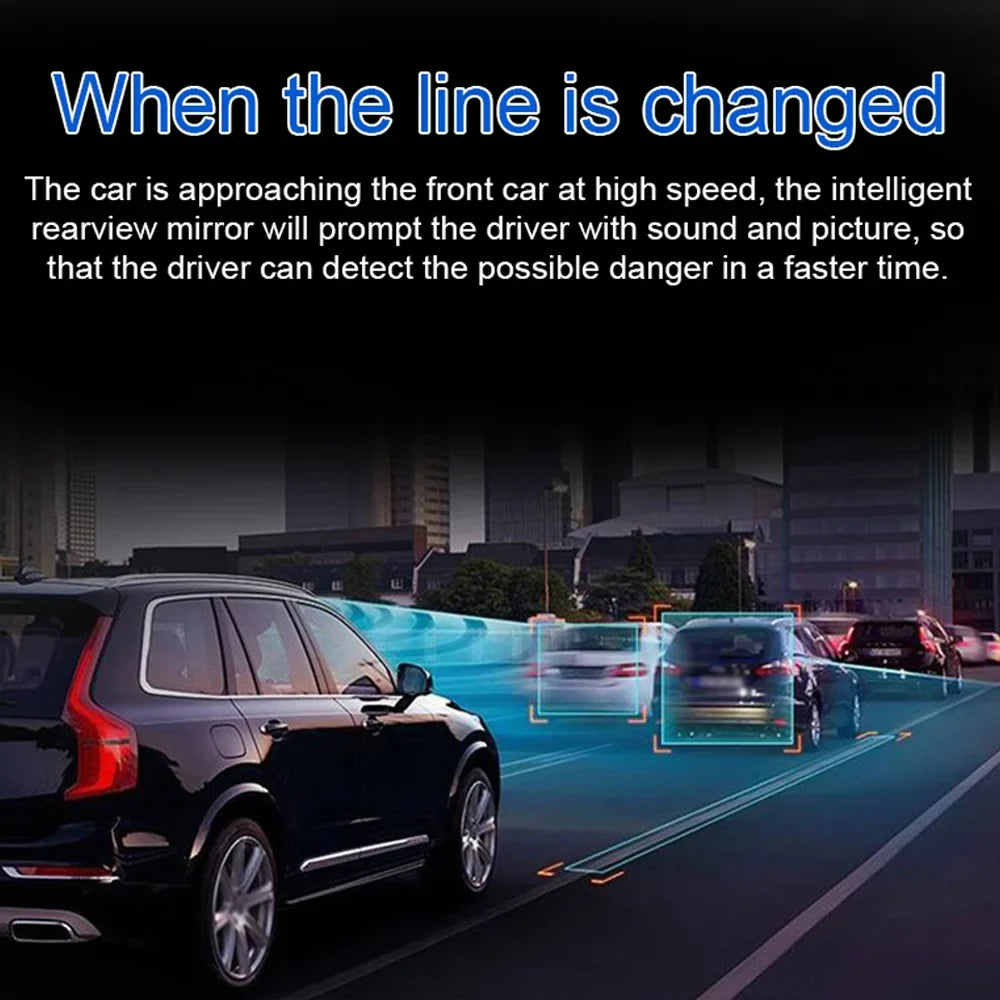 Docooler Multi-language Dual Lens Car Video Recorder Auto Dash Cam Car Recorder Night Viewing 10.26in DVR 170 Degree Wide Angle Car Global Positioning System Navigation Camcorder